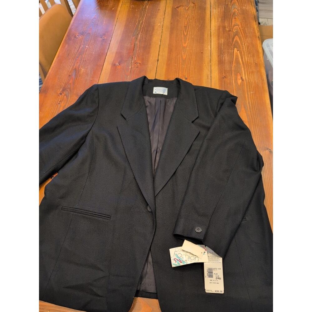 Women's Black Pendleton Virgin Wool Blazer Plus Sz 24W USA with Original Tag's‎